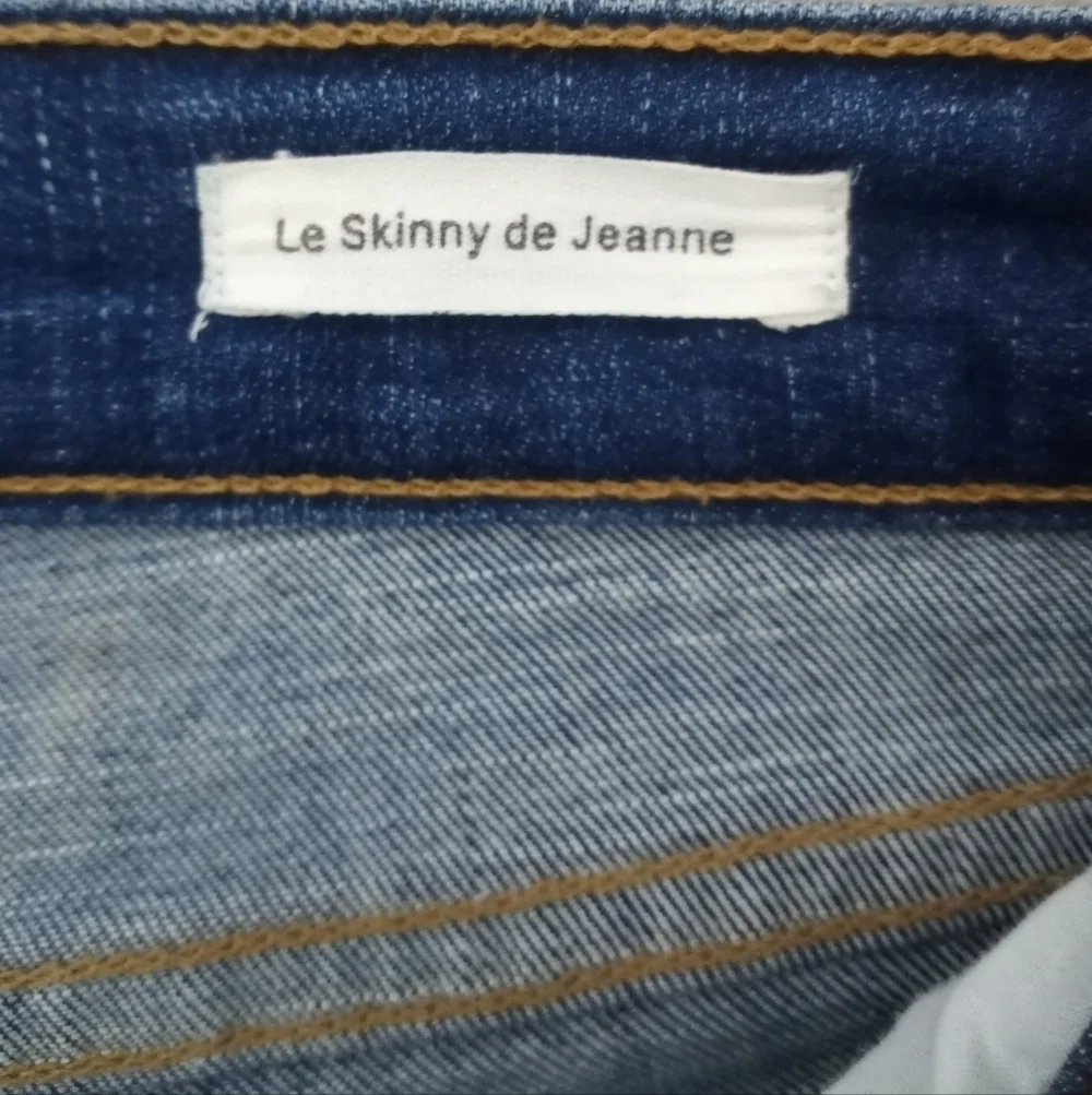 FRAME Le Skinny de Jeanne Jeans Size 28 York Wash Tulip Hem - Picture 5 of 16